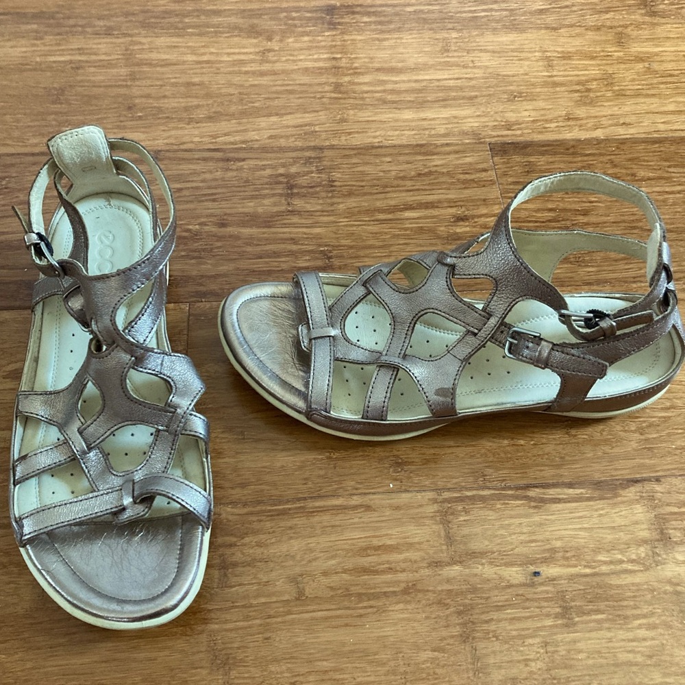 Ecco women's Flash Gladiator sandal, Metallic 39, 8/8.5